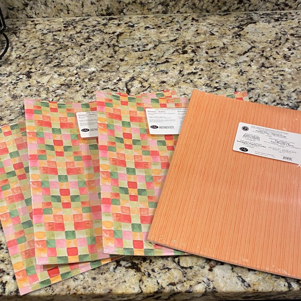 Creative Memories Multicolor and Orange Scrapbook Pages